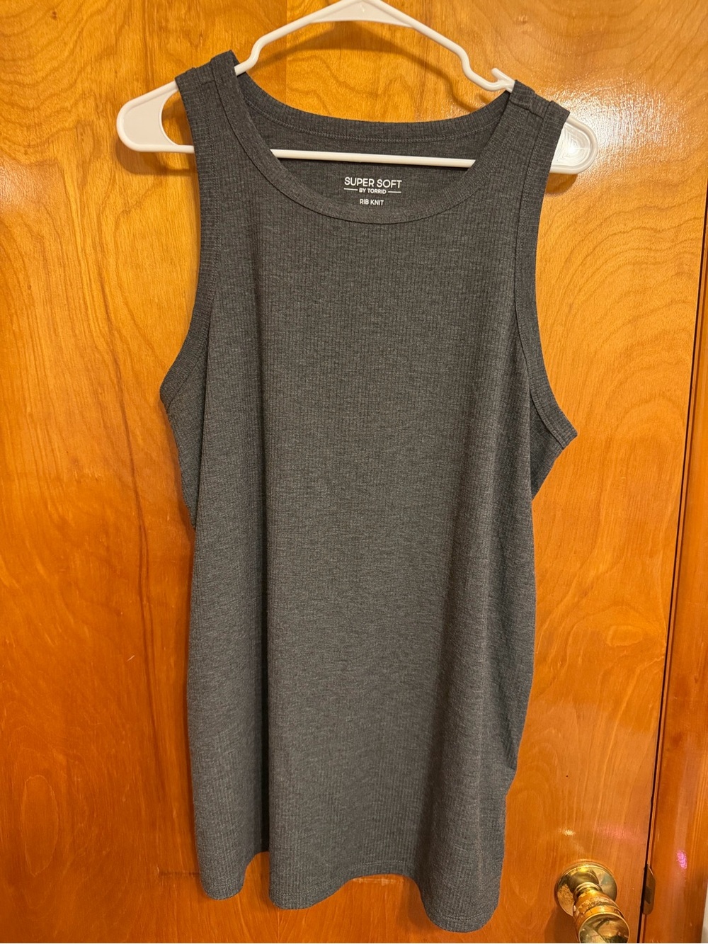 Torrid Dark Gray Ribbed Tank Top